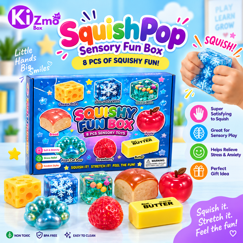 Kizmo SquishPop™ Sensory Fun Box – 8PCS