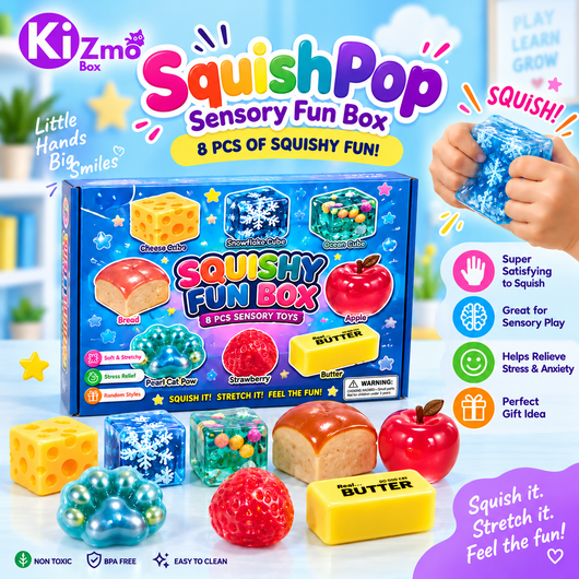 Kizmo SquishPop™ Sensory Fun Box – 8PCS