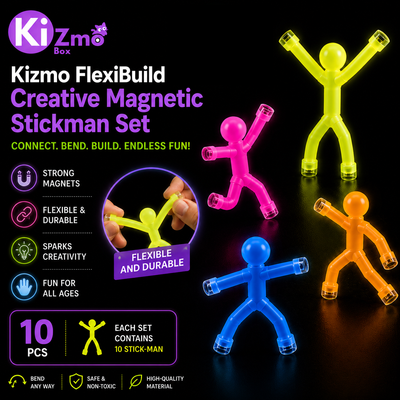 Kizmo FlexiBuild Creative Magnetic Stickman set - 10 pieces